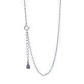 Hinged Hearts Glittering Silver Chain Pendant